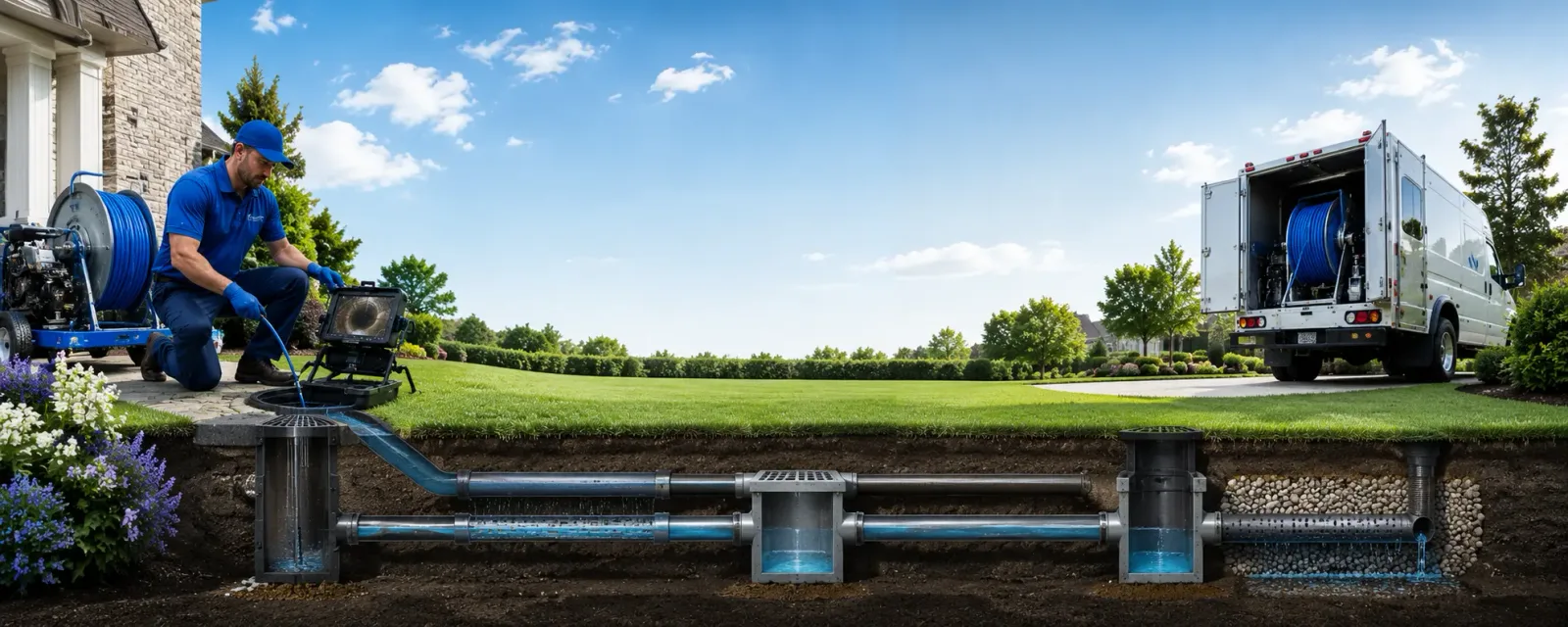 Outdoor drain cleaning information for Raymond, CA